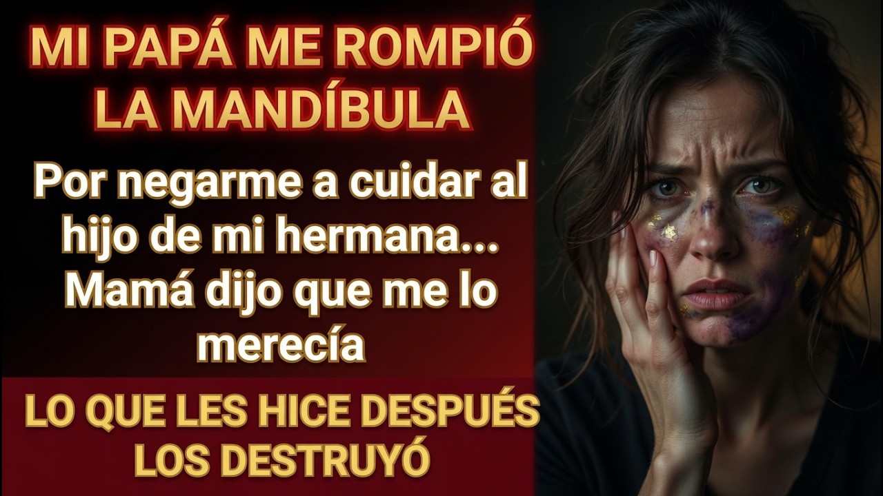 Mi papá me rompió la mandíbula por negarme a cuidar alhijo de mi hermana.mamá dijo que me lo merecía