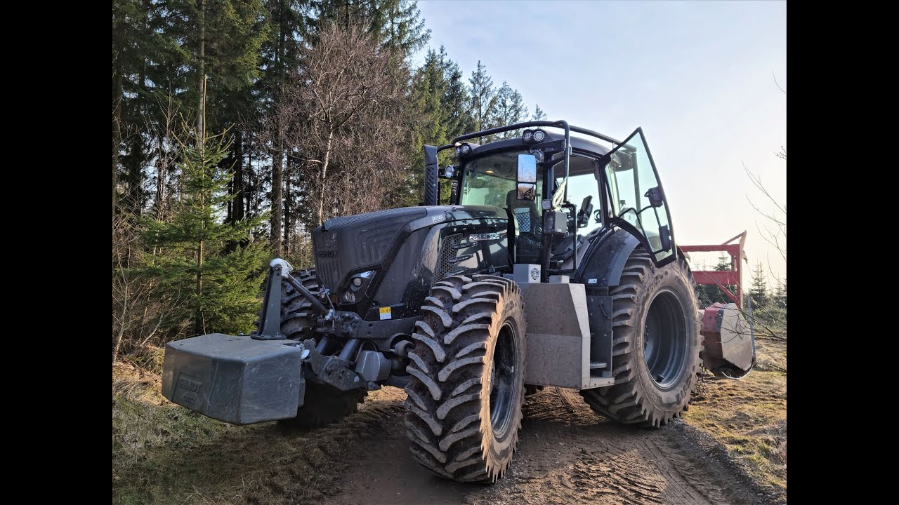 🌲*Black* Fendt 936 Vario Forst & AHWI M700 Forestry mulching • HeavyEquipment • Schmelzer • #3🌲
