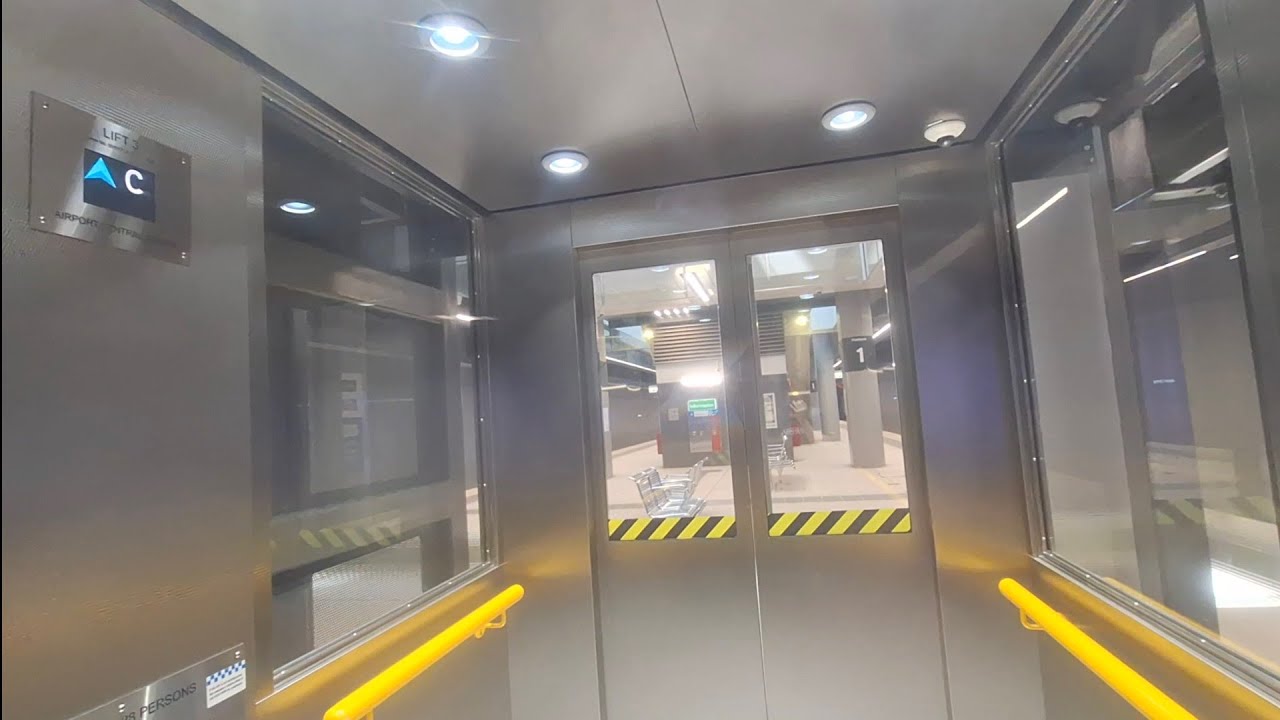 Schindler Elevator at Airport Central Station in Perth , WA , Australia (To Platform)