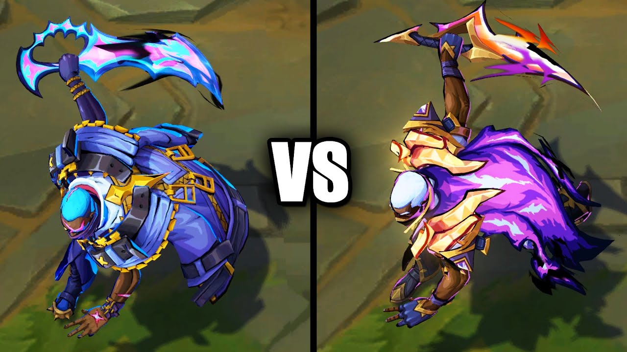 Soul Fighter Pyke vs Prestige Soul Fighter Pyke Skins Comparison (League of Legends)