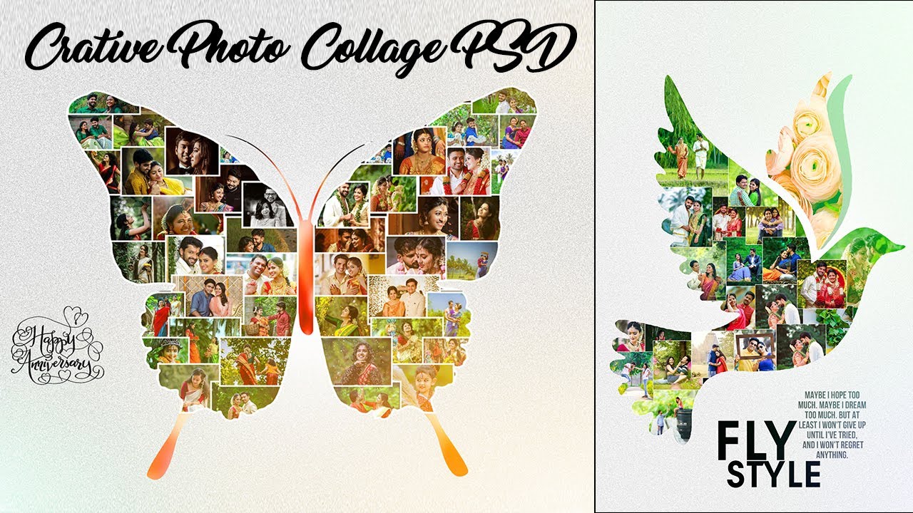 Creative Photo Collage PSD !! Photo Collage Free PSD Templates