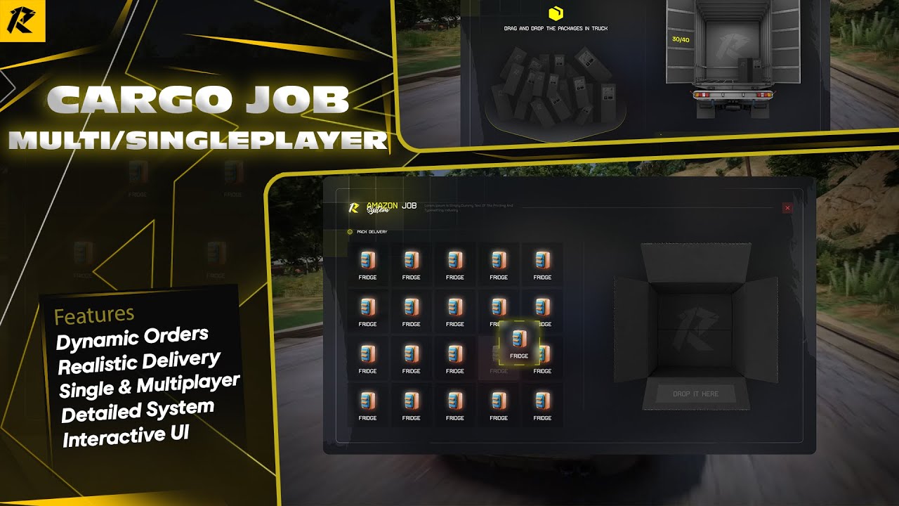 FiveM Logistics Job | Pack, Load & Deliver Script Multiplayer & Singleplayer