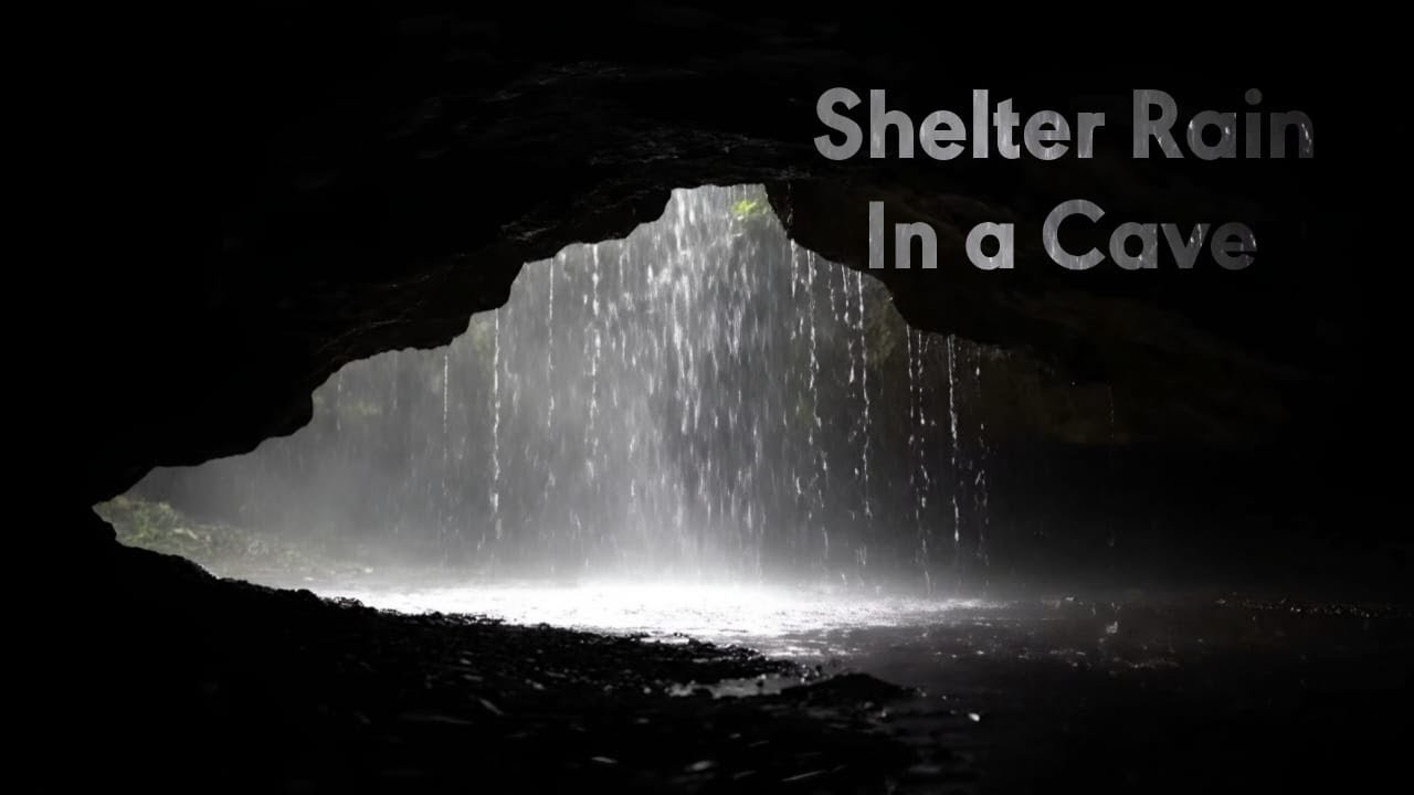 10 Hours of Shelter Rain in a Cave | Deep Sleep & Relaxation