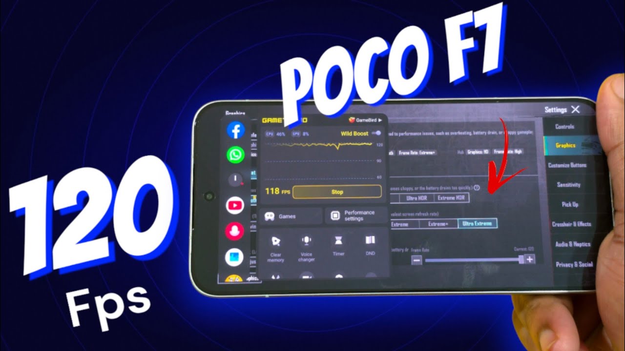 POCO F7 наконец-то разблокирован на 120 кадров в секунду после обновления 🚀🚀🔥🔥🔥