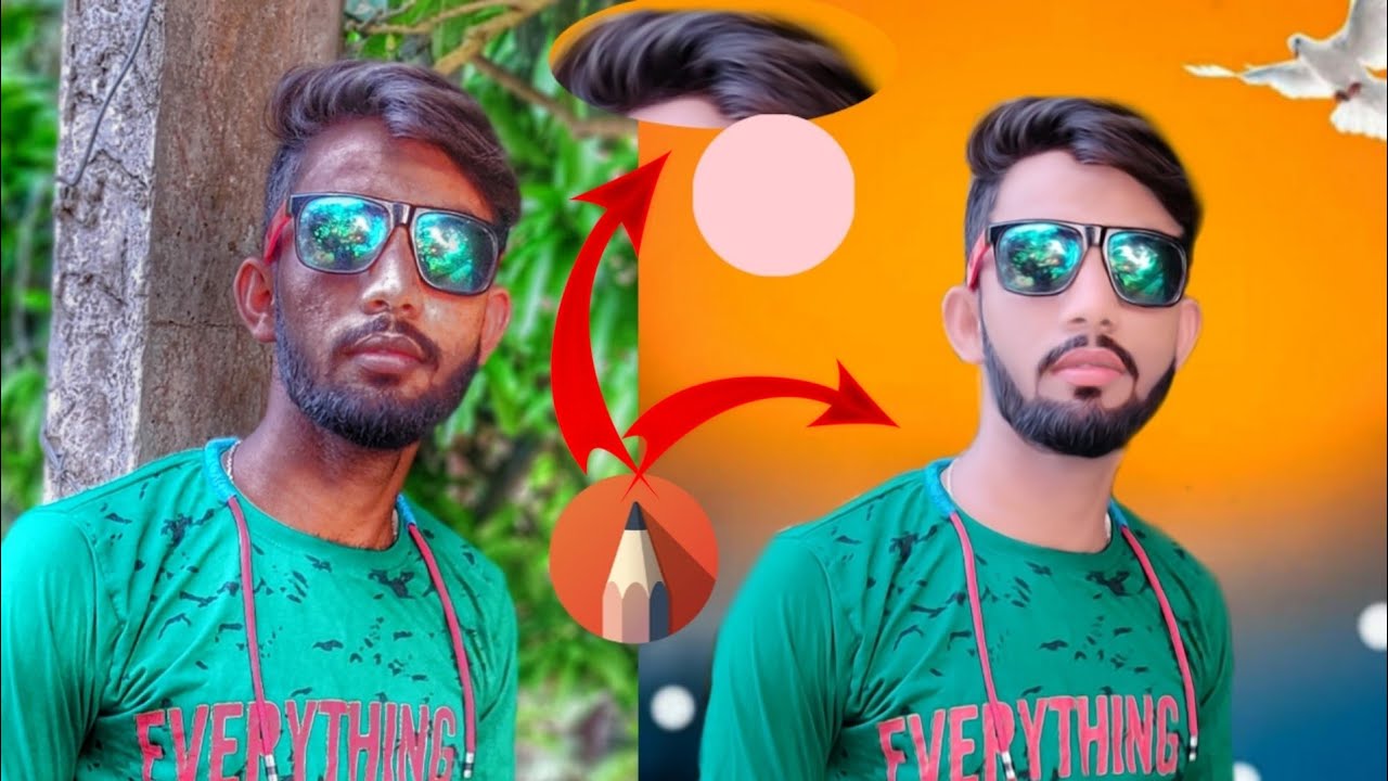 Face Smooth Photo Editing || Full Hindi Tutorial|| sketchbook Face || background || @fagueditingzone
