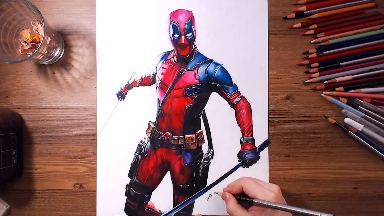 Deadpool (Wade Wilson) - speed drawing | drawholic