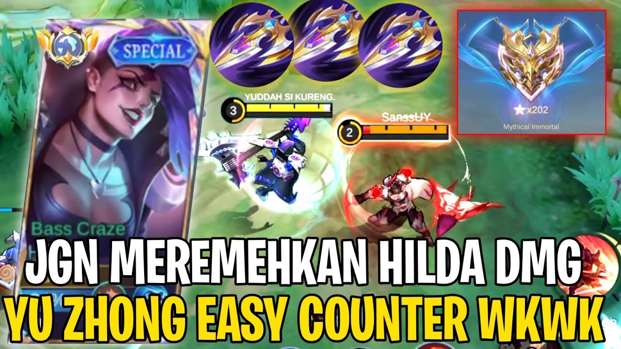 Emang Meta Hilda Exp Damage Di Tier Immortal? - Top Global Hilda Gameplay - Mlbb