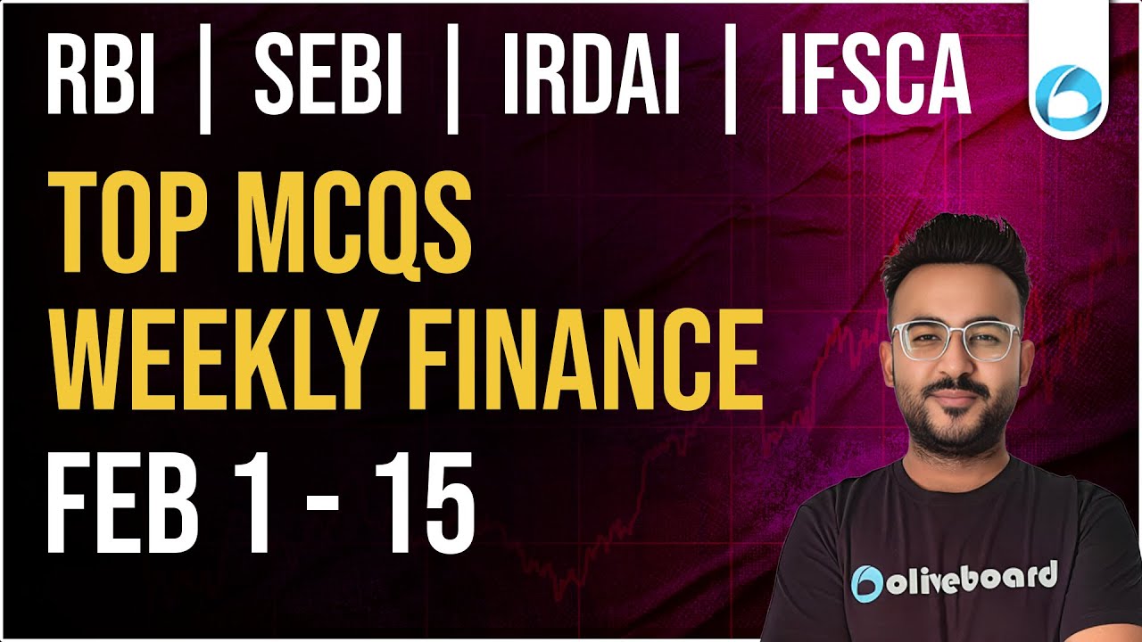 Top Finance MCQs | 1 - 15 FEB | RBI Grade B 2026 | SEBI Grade A 2025