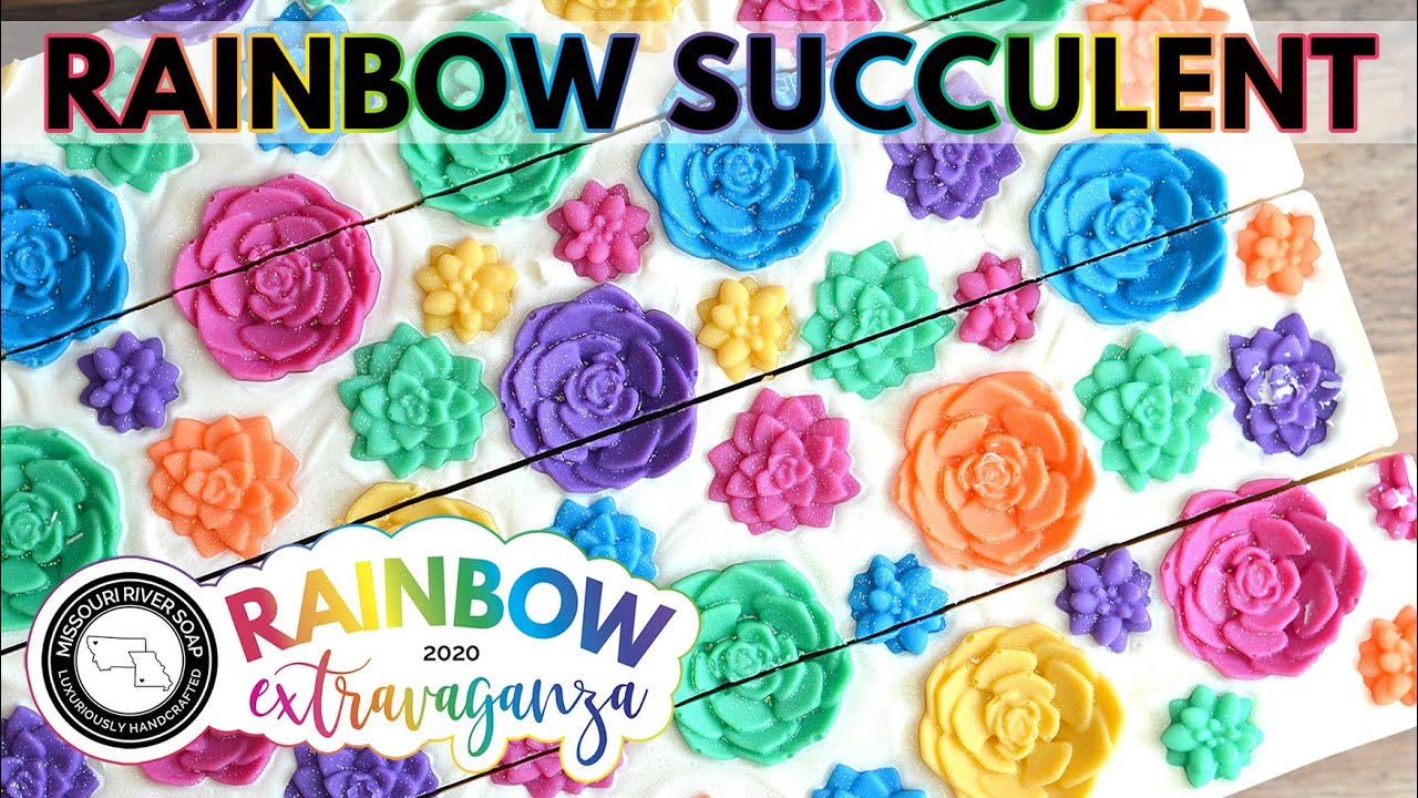 Rainbow Succulent Soap | RAINBOW EXTRAVAGANZA 2020 | MO River Soap
