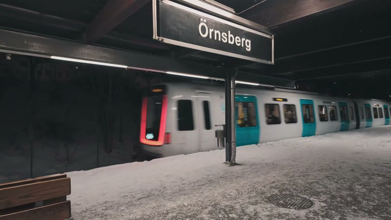 Sweden, Stockholm, subway ride from Sätra to Örnsberg