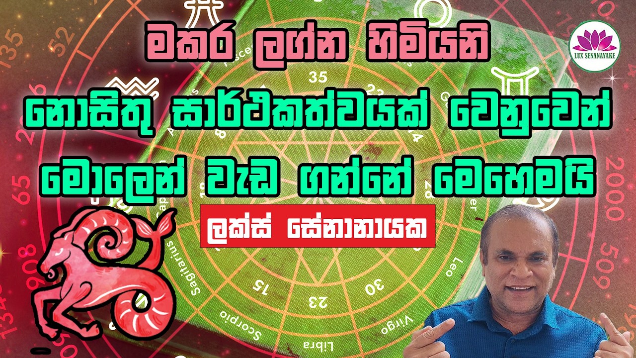 මකර ලග්න හිමියනි: නොසිතු සාර්ථකත්වයක් වෙනුවෙන් මොලෙන් වැඩ ගන්නේ මෙහෙමයි