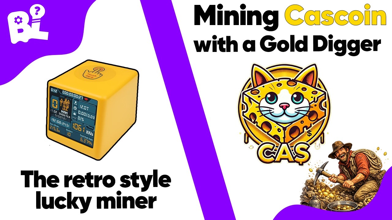 HOW TO MINE Cascoin and setup a Gold Digger lucky miner | NM-TV-154 ESP32