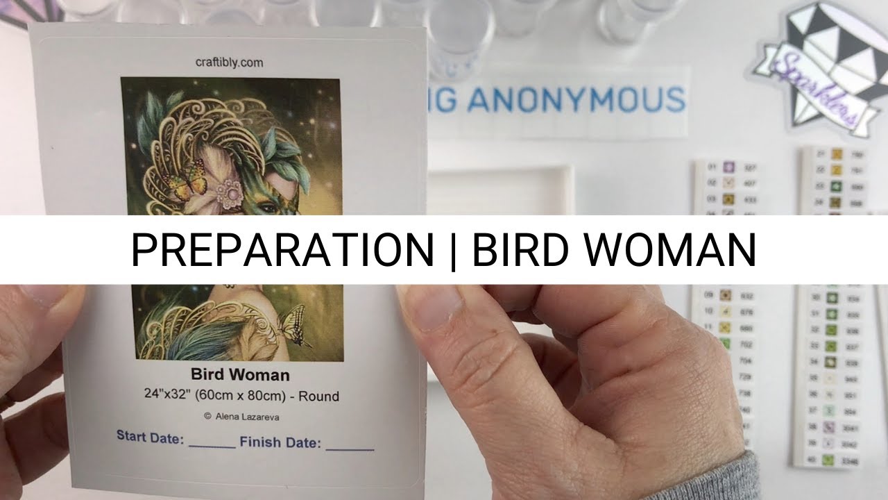 Diamond Painting - Preparation | Bird Woman by Alena Lazareva from Craftibly