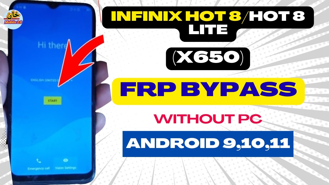 Infinix Hot 8 Lite FRP Bypass Without PC Infinix Hot 8 X650 Google Account Remove 2026 Latest Method