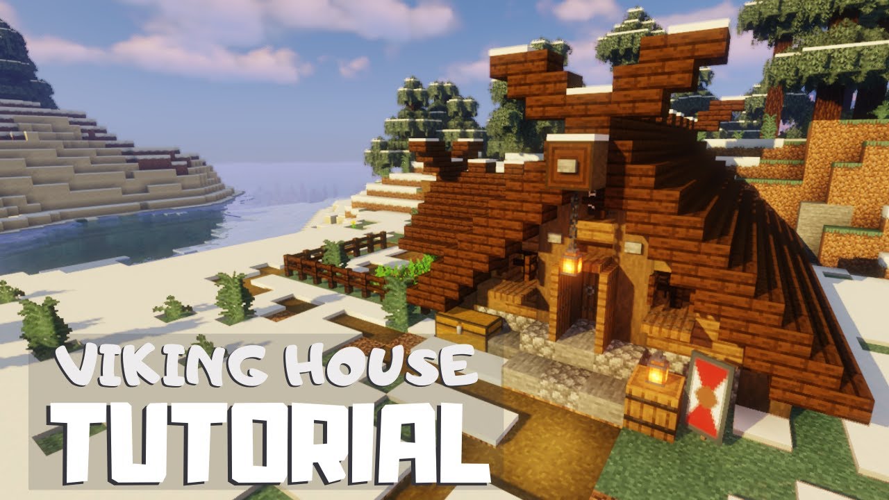 Minecraft: How to Build a Viking House (Snowy Viking Village Tutorial)