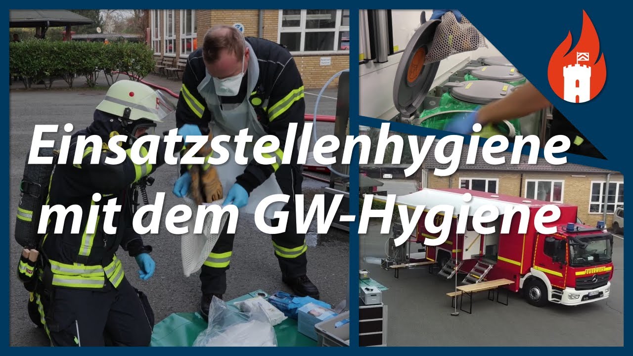 Einsatzstellenhygiene mit dem GW-Hygiene | Feuerwehr Bielefeld