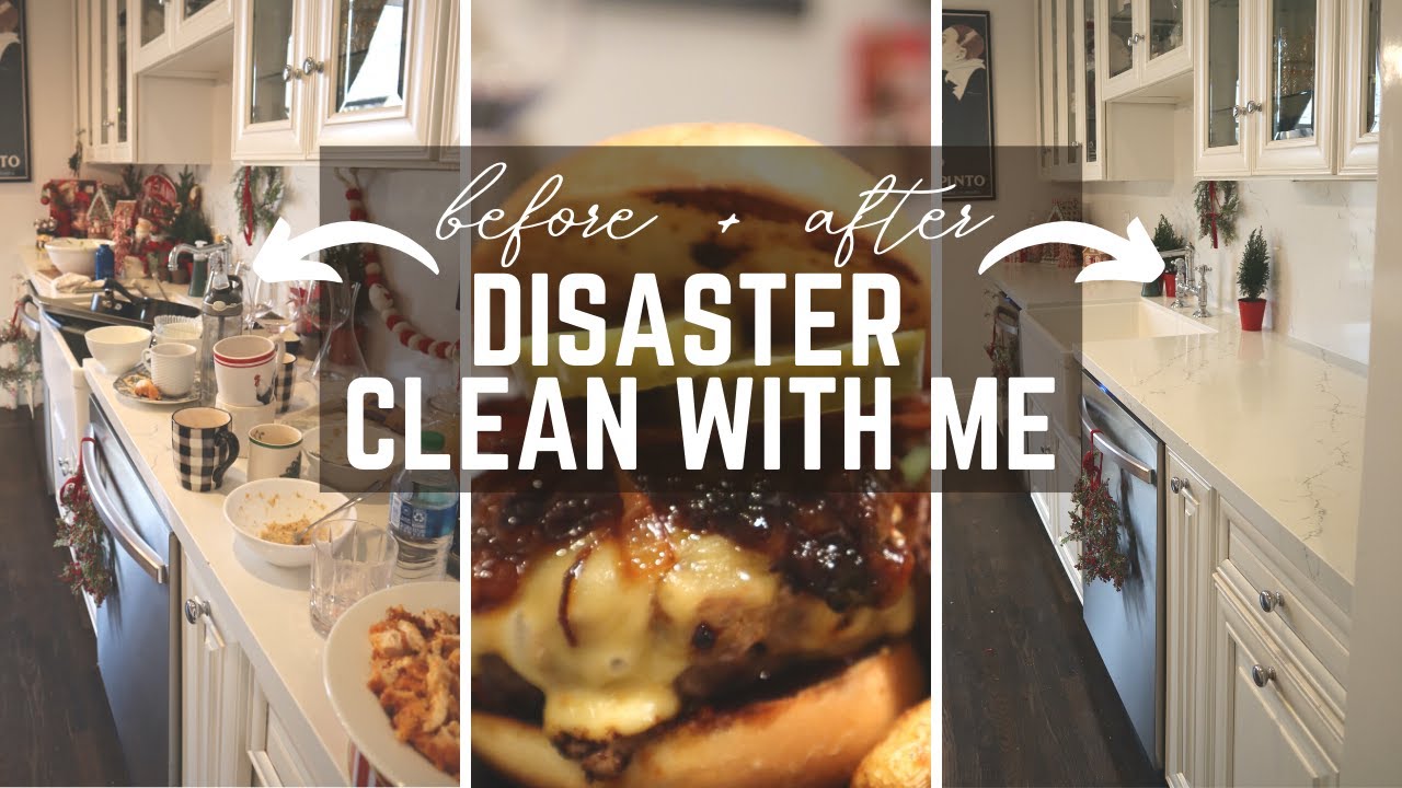 AFTER CHRISTMAS DISASTER CLEAN WITH ME // HELLO FRESH BUCKAROO BURGER COOK WITH ME //