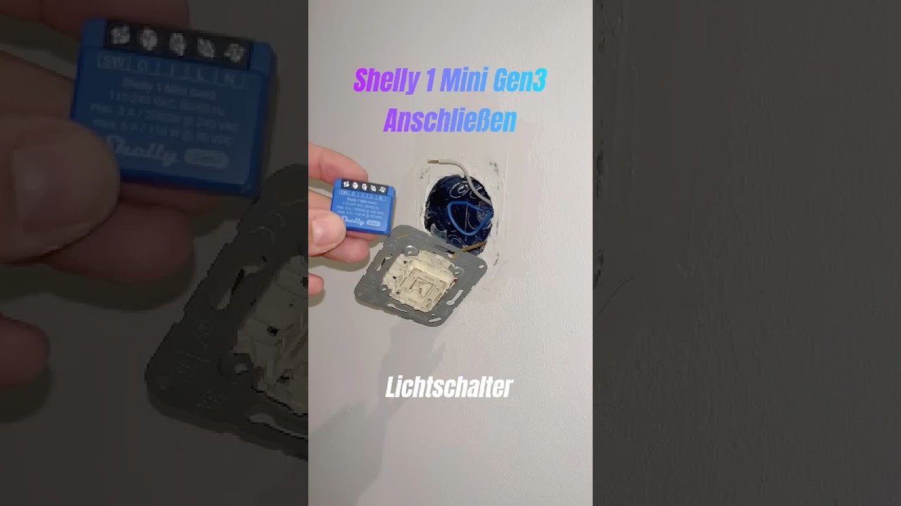 Shelly 1 Mini Gen3 Lichtschalter Anschlie&szlig;en