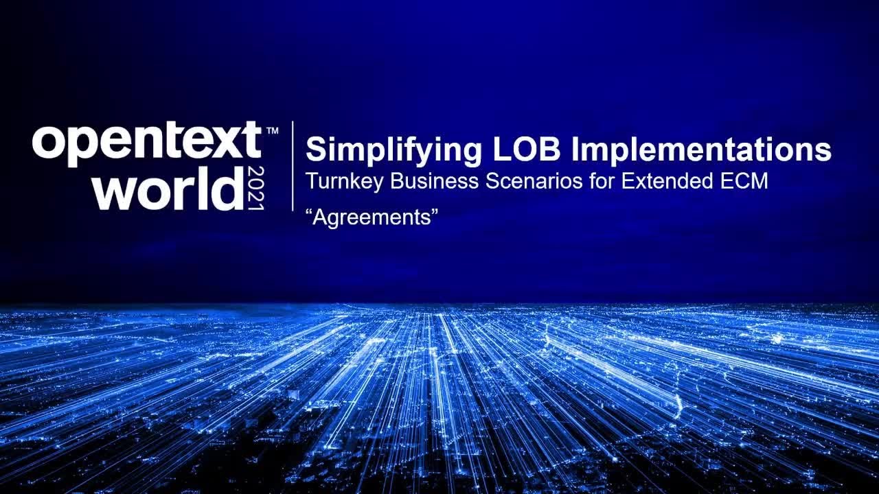 Extended ECM Business Scenario for Agreements