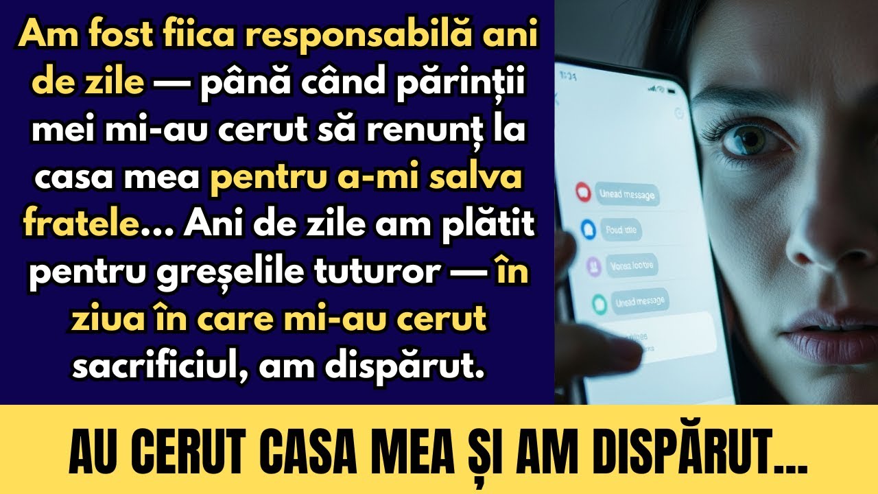Părinții mi-au cerut să plătesc datoria fratelui meu - mi-am vândut casa și am dispărut în schimb...