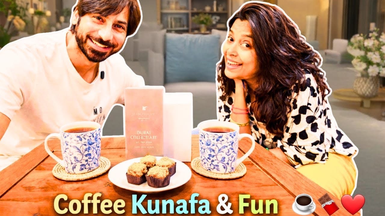 Coffee ☕️ Kunafa Chocolate 🍫 & Baby Ka Drama 😍 || Couple Vlog ||