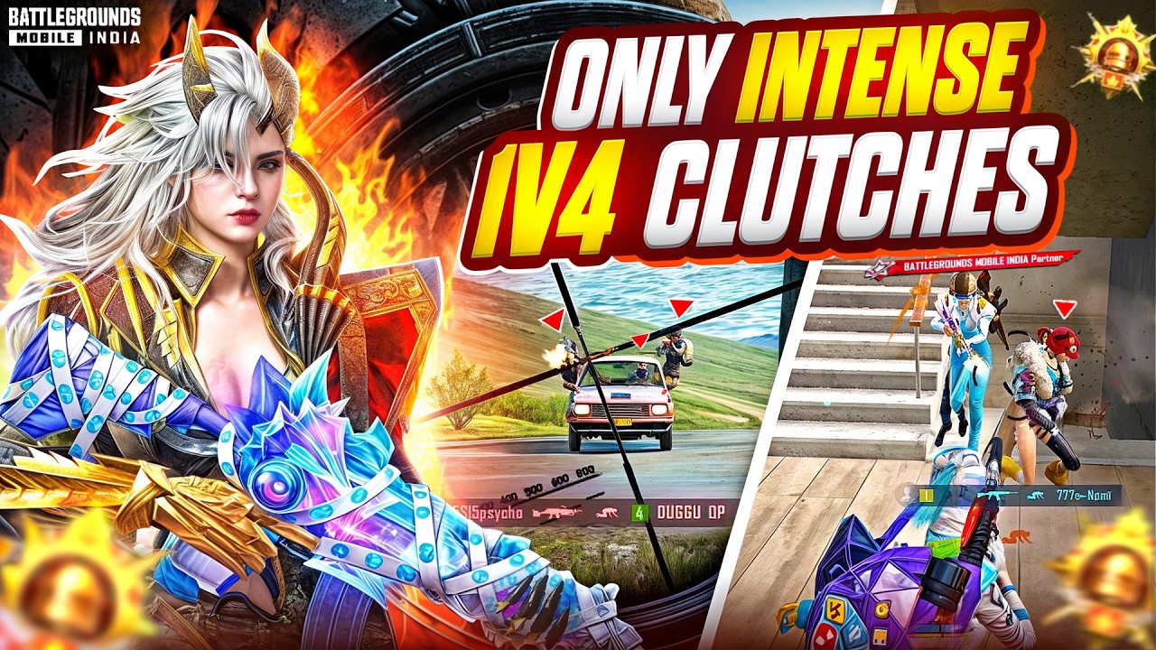 BIXI OP Intense 1v4 Clutches with HANDCAM 🔥 Intense Conqueror Lobby Clutches | BGMI