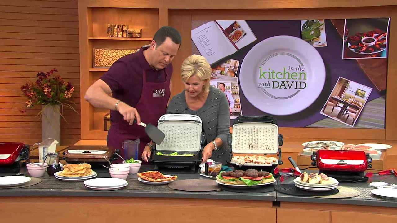 George Foreman 5 Serving Evolve Grill w/Sear Function & Addl. Plates with David Venable