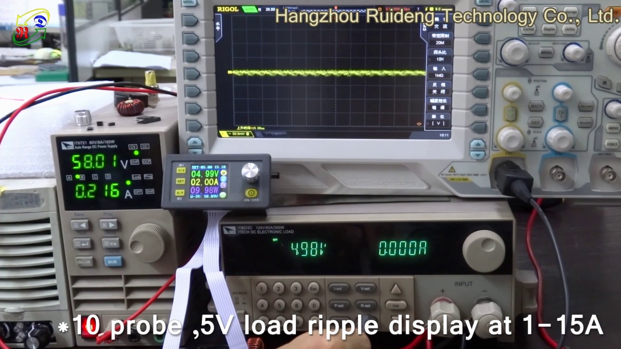 RD DPS5015  dital cotrol power supply ripple test 50V/15A