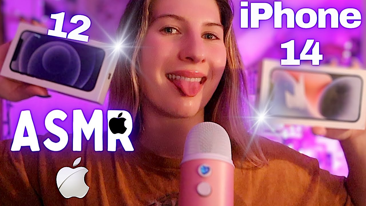 💜ASMR In FRENCH💙iPHONE 14 & 12 UNBOXING Tingly Tapping & Mouth Sounds Pour T'endormir En Douceur