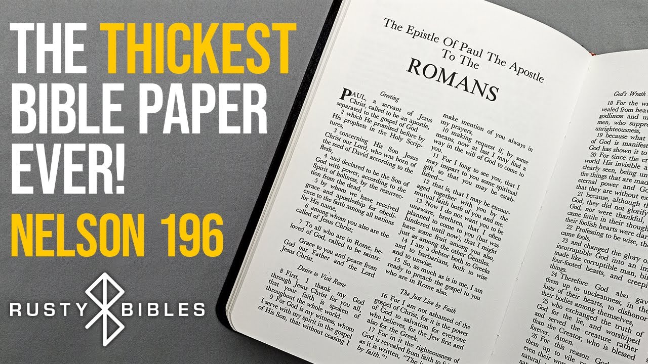 This Has To Be The THICKEST Bible Paper Ever! NKJV Thomas Nelson 196 New Testament Bible Review