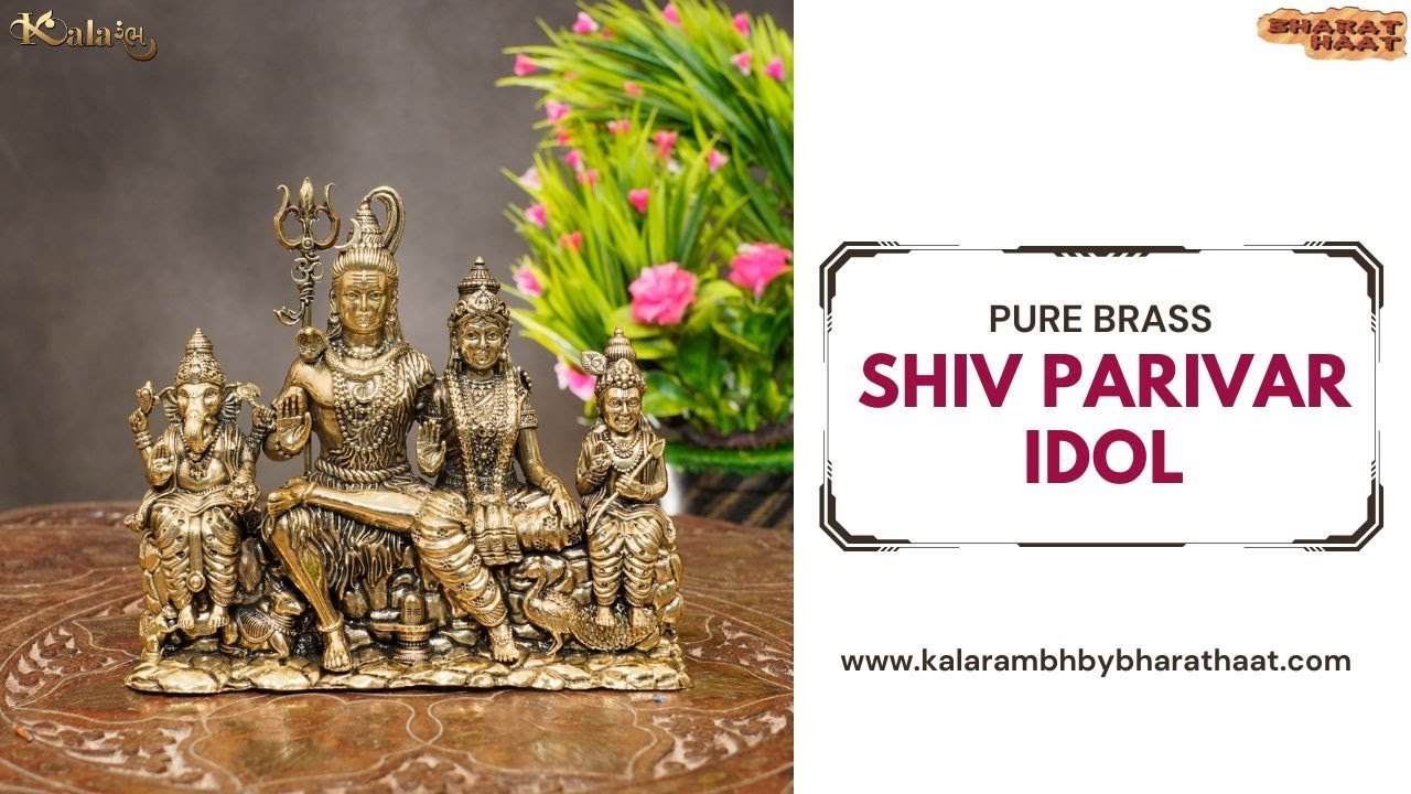 Exquisite Shiv Parivar Brass Idol: Symbol of Divine Unity and Blessings