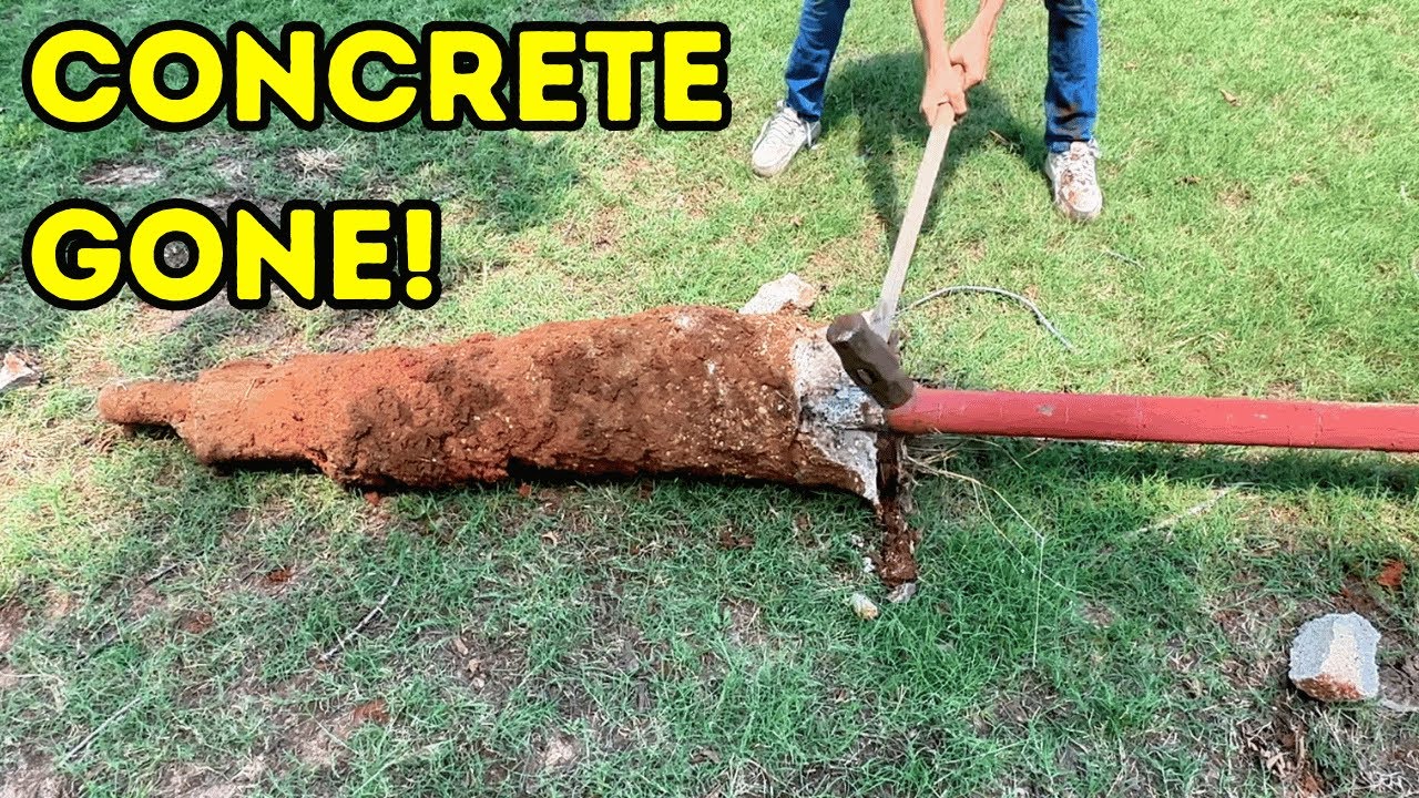 HOW TO REMOVE CONCRETE FROM PIPE FENCE POSTS   #pullingfenceposts  #pullingfence  #cornerpostremoval