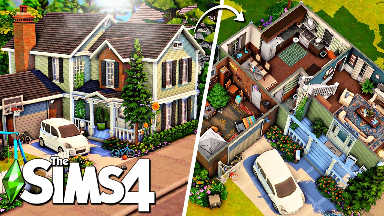 Скромный дом для родителей близнецов || The Sims 4 Спидбилд