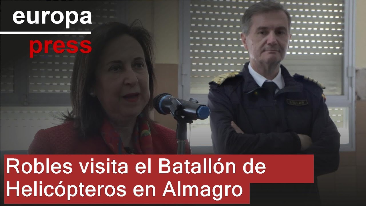 Robles visita el Batallón de Helicópteros de Ataque con sede en Almagro
