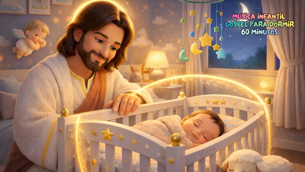 Música de Ninar Gospel Infantil | 1 Hora de Proteção Divina Durante a Noite | Gabi Gospel Soninho