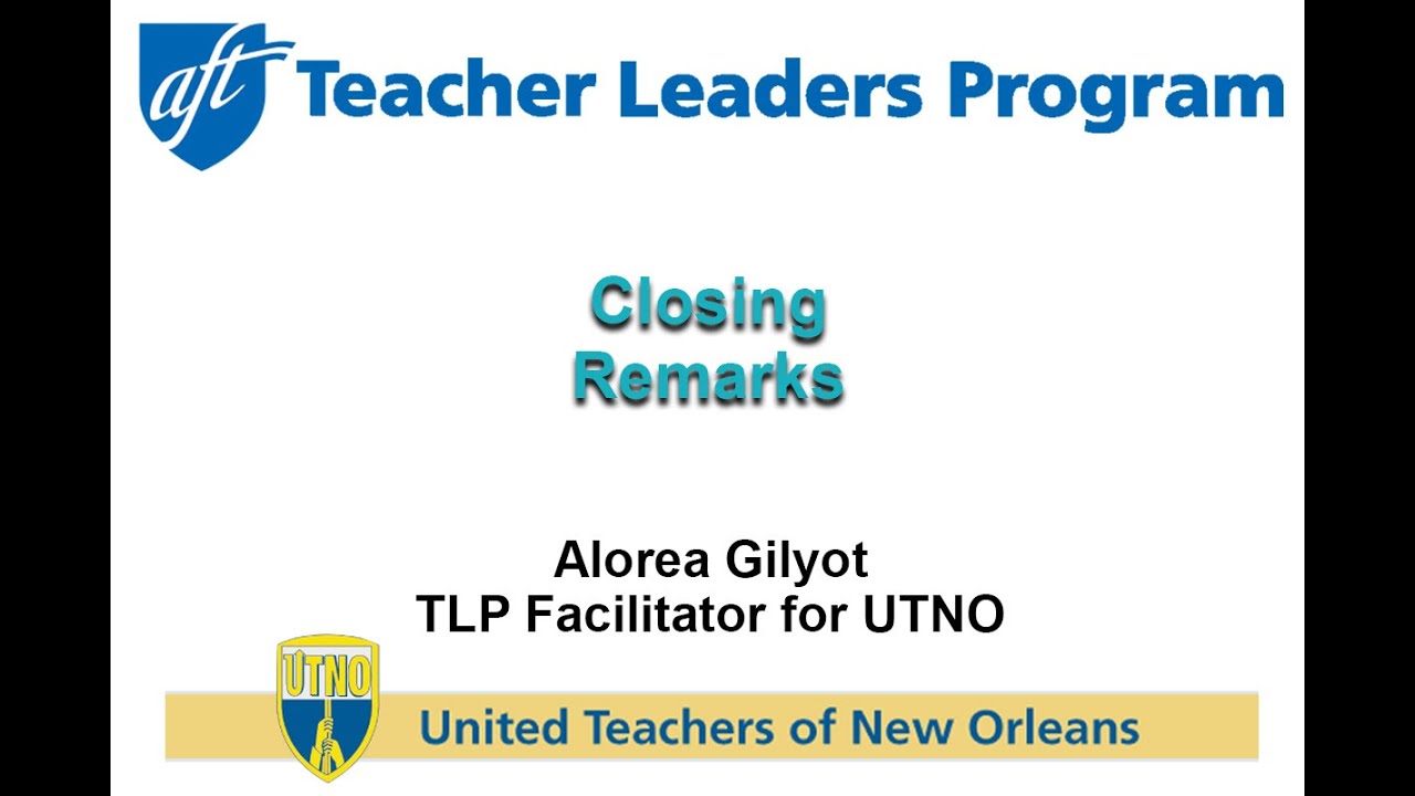 Alorea Gilyot UTNO Closing Remarks