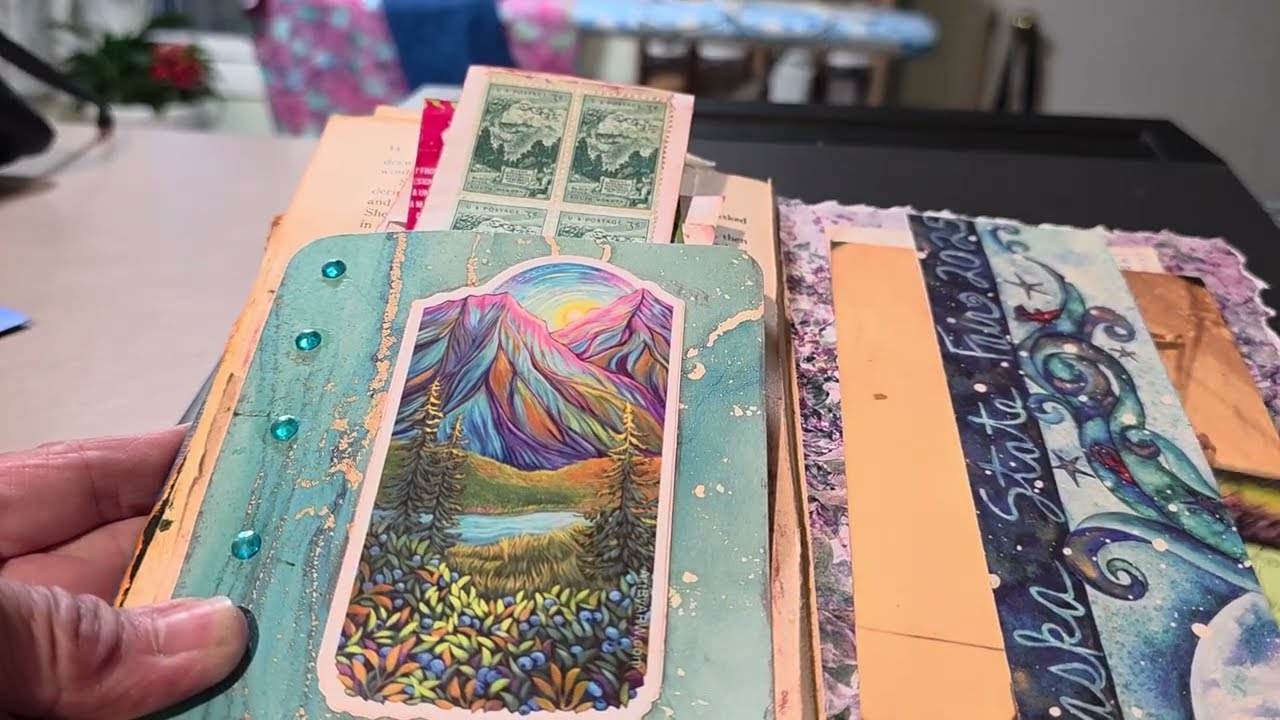 Me, making a junk journal 😳