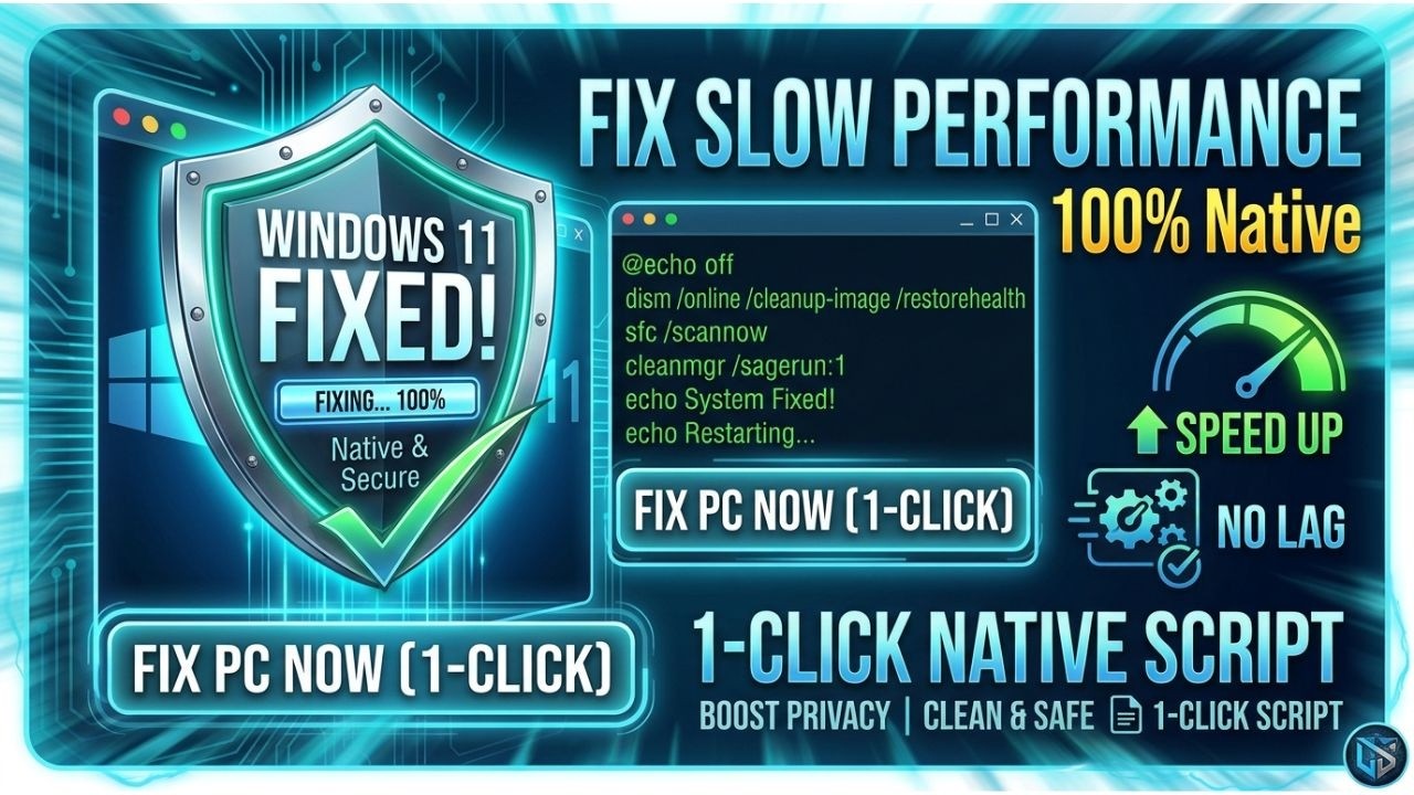 Ускорение работы Windows 11 в 1 клик (CMD-скрипт)