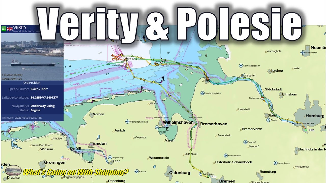 Verity and Polesie Collision - MarineTraffic AIS