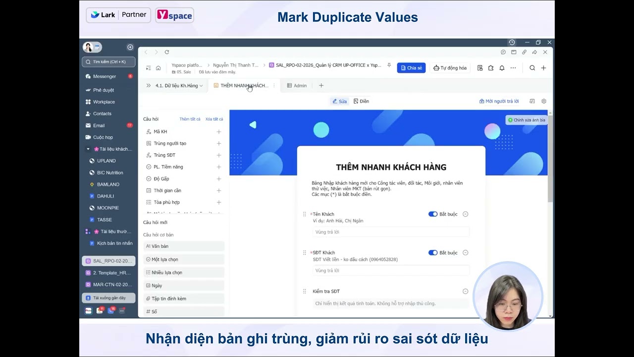 🌺 Mark Duplicate Values - Nhận diện bản ghi trùng, giảm rủi ro sai sót dữ liệu trên Lark Base