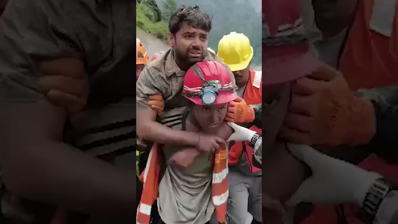 Rescuers Miraculously Save Two Survivors From Nepal Hydropower Tunnel 9 Days After Floods #shorts