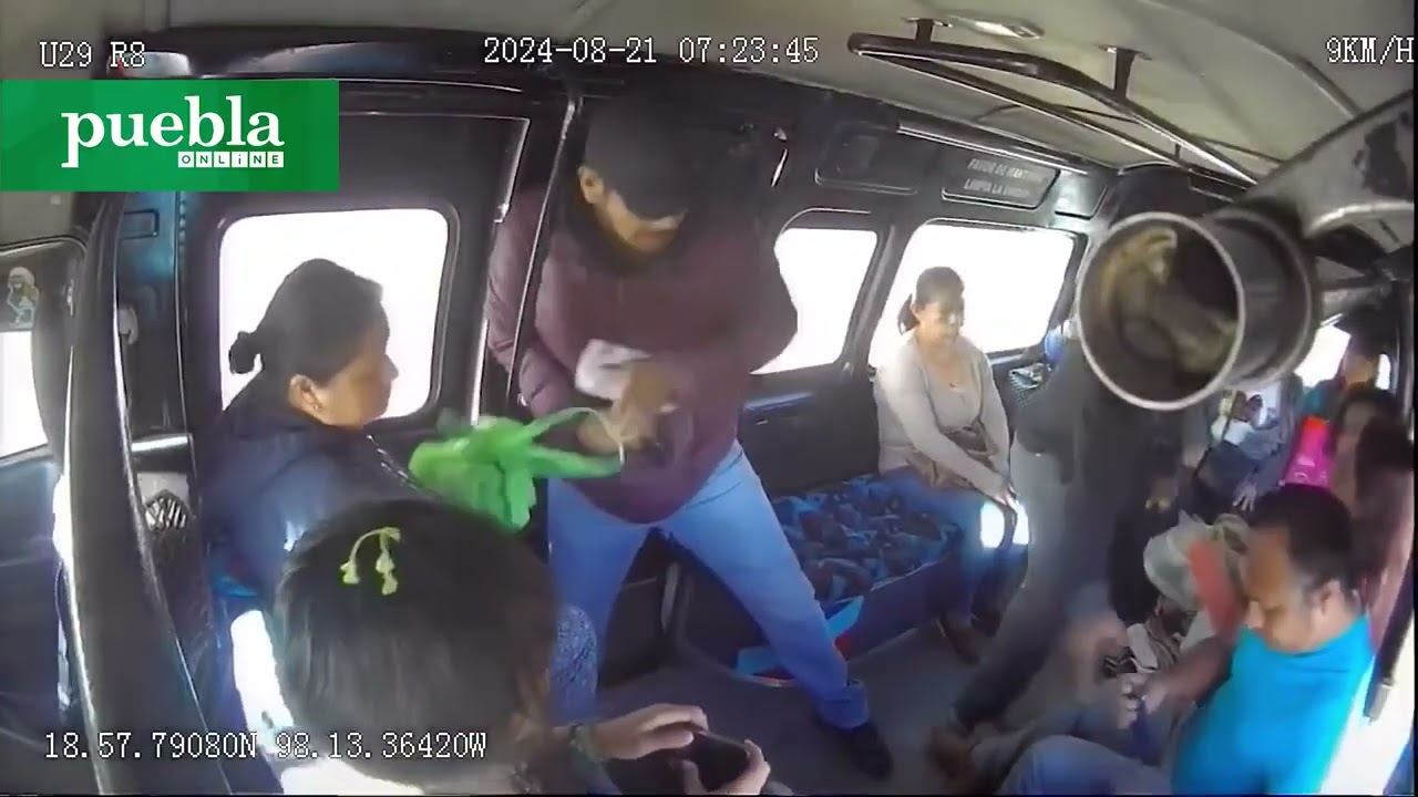 Asaltan a punta de pistola a pasajeros de la Ruta 8 al sur de Puebla capital