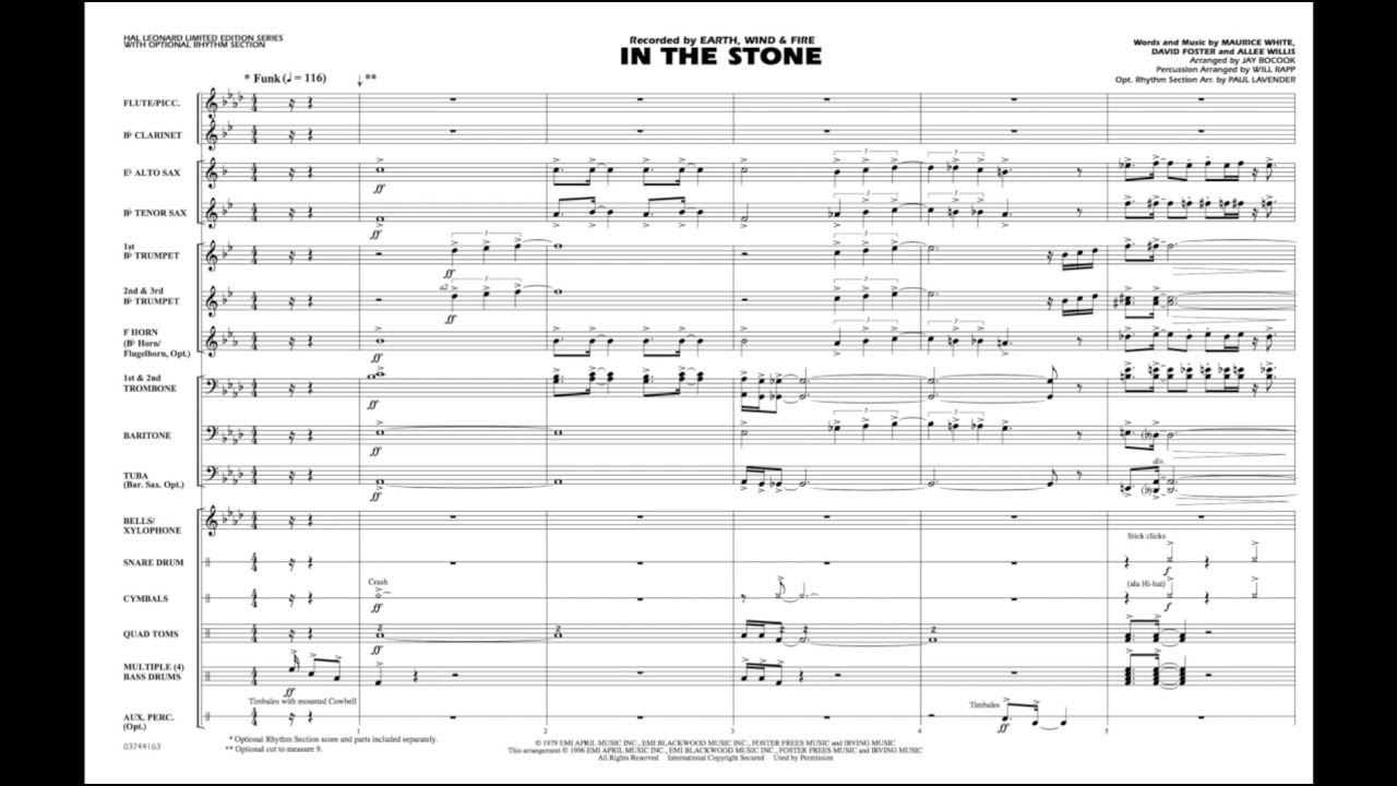 In the Stone arranged by Jay Bocook