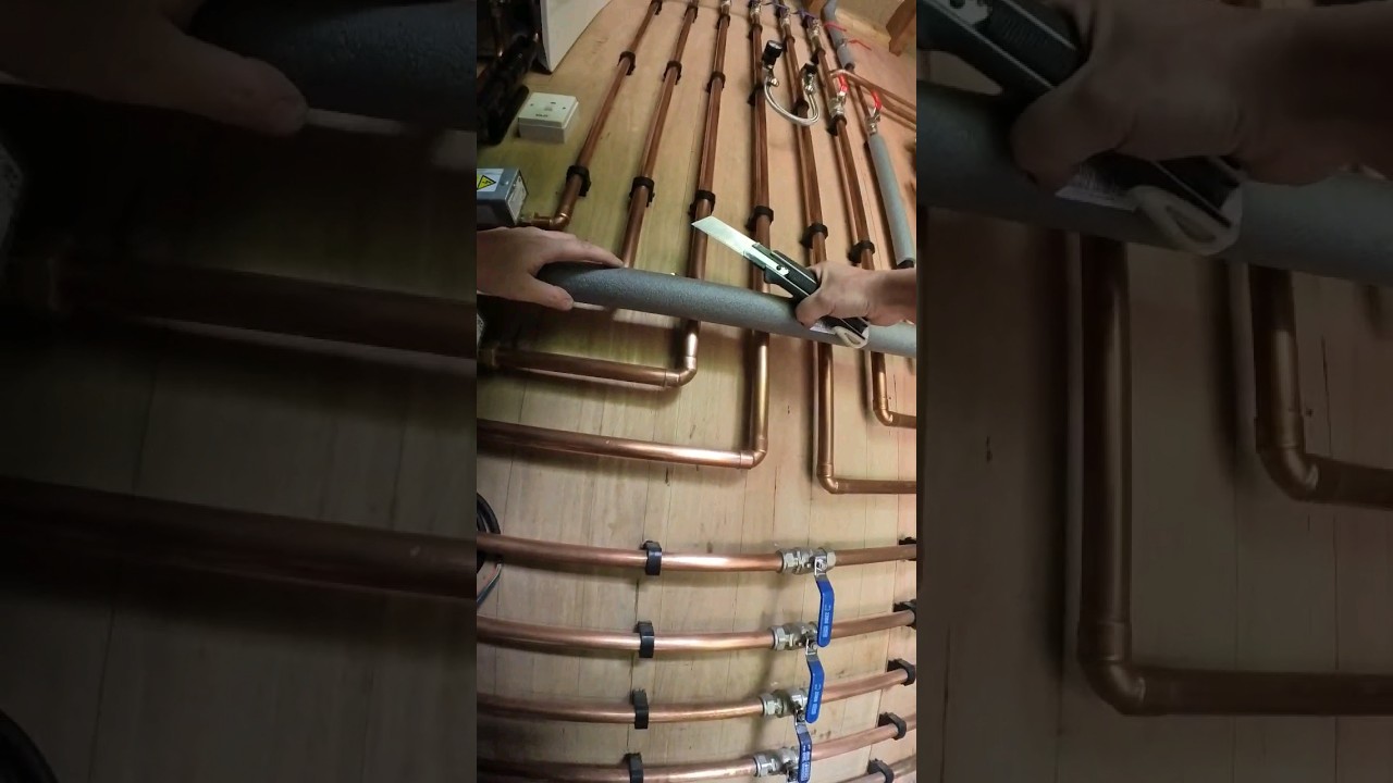 blast at freehand lagging #pipework #boiler #tradesman #lagging #copperpipe #plumbing #freehand