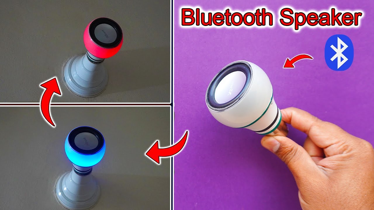 How To Convert Old LED Bulb To Bluetooth Speaker | Bluetooth Speaker With LED Light Music RB Color