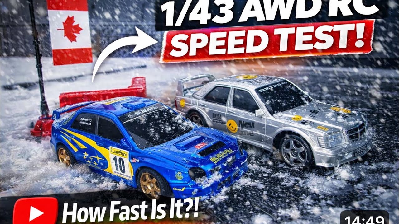 Радиоуправляемая модель Subaru Woosh в масштабе 1/43 с полным приводом | Тест на трассе и круге. ...