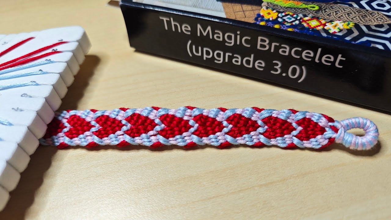 Kumihimo Tutorial Hearts Band Bracelet... Handmade Gift Idea for Valentine's Day