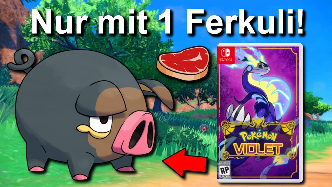 Kann man Pokemon Karmesin/Purpur mit NUR einem FERKULI durchspielen? (+ Keine Items in Kämpfen)