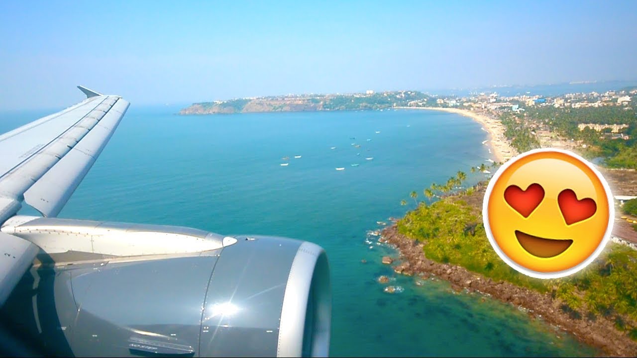 *BEACH LANDING* | GoAir A320 LANDING IN GOA! (HD)