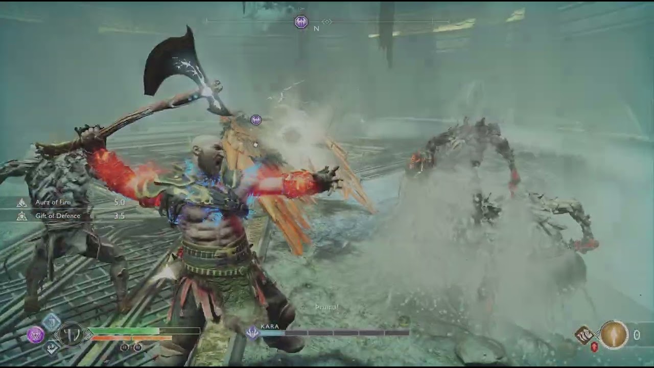 God of War 2018 Kratos vs Valkyrie Kara - You Hide Behind Your Wall Of Soldiers!